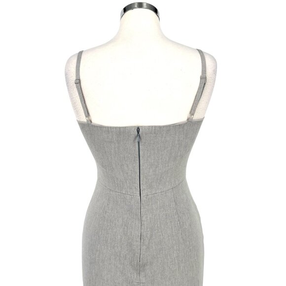 Banana Republic Gray Sleeveless Fitted Sheath Dress Grayy Size 4 - Picture 9 of 13